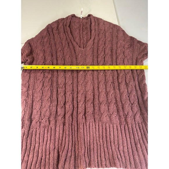 Free people tunic size Xs brown/mocha color 3/4 sleeve Pullover Crochet - Picture 11 of 13